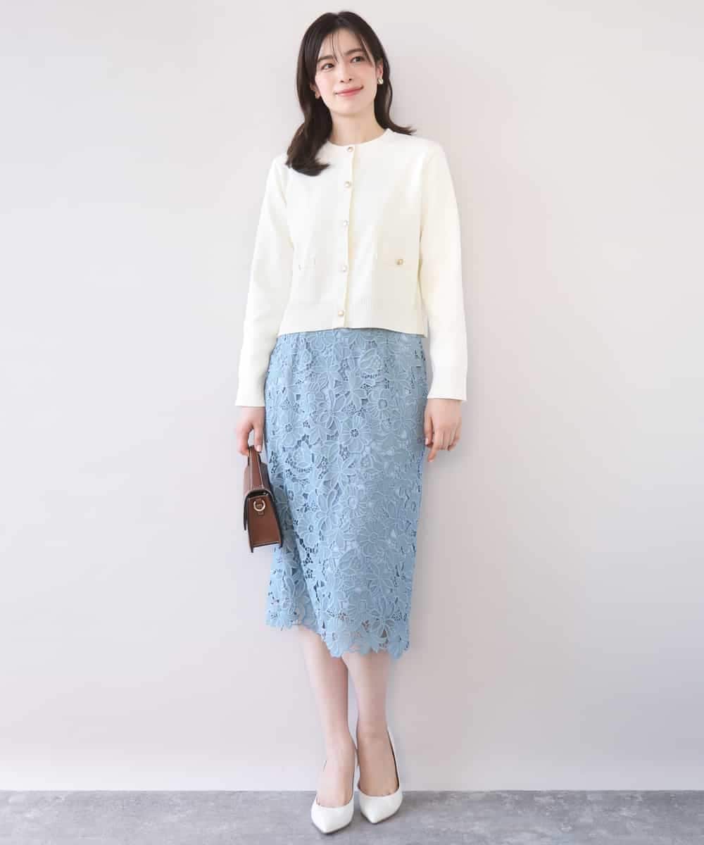 フラワーレースタイトスカート/洗える(ミモレ丈スカート) | OFUON le