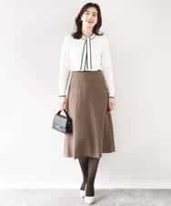 FIHJA52070 OFUON le MK(オフオン　ル　エムケー) [セットアップ対応]タックディティールスカート/洗える/WEB限定サイズあり ベージュ