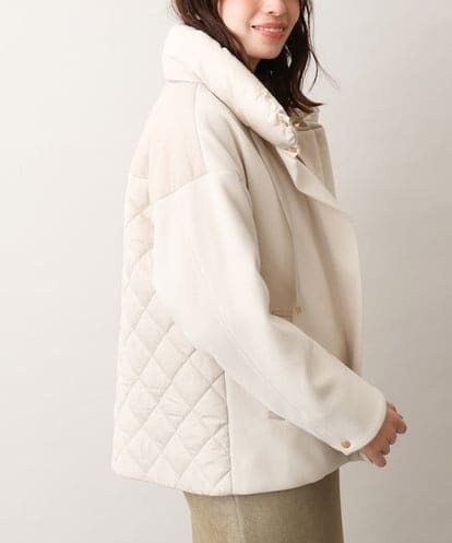 FIJAA60160  キルティング切替え中綿ショートブルゾン/WEB限定