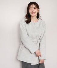 人気✨ドゥロワー ノーカラーリバーコート ミドル丈 ウール100% ホワイト スムースリバー ノーカラーミドル丈コート(ノーカラーコート) | OFUON