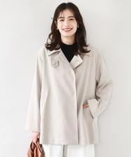 FIJAD20150 OFUON le MK(オフオン　ル　エムケー) ミドル丈スタンドコート/洗える/WEB限定サイズあり ベージュ