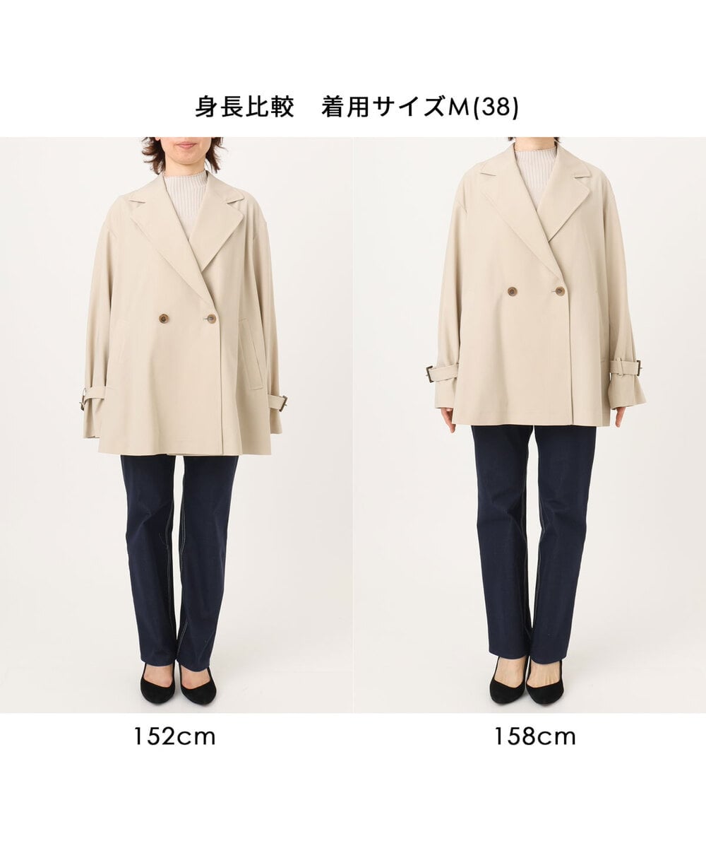 FIJFD08130 OFUON le MK(オフオン　ル　エムケー) ショート丈ツイルトレンチコート/洗える/WEB限定サイズあり ベージュ