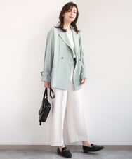 FIJFD08130 OFUON le MK(オフオン　ル　エムケー) ショート丈ツイルトレンチコート/洗える/WEB限定サイズあり ベージュ