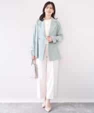 FIJFD08130 OFUON le MK(オフオン　ル　エムケー) ショート丈ツイルトレンチコート/洗える/WEB限定サイズあり ベージュ