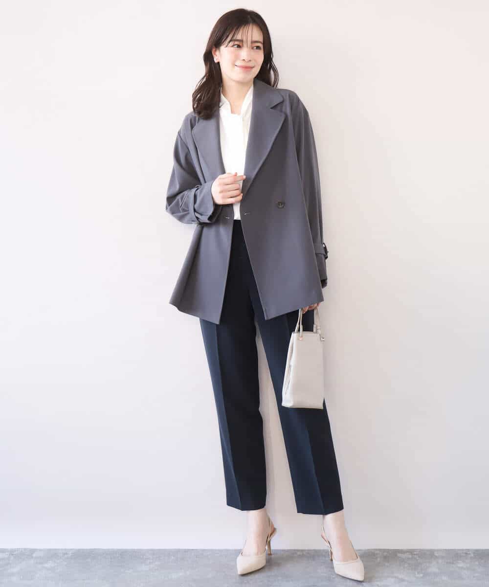 FIJFD08130 OFUON le MK(オフオン　ル　エムケー) ショート丈ツイルトレンチコート/洗える/WEB限定サイズあり ベージュ