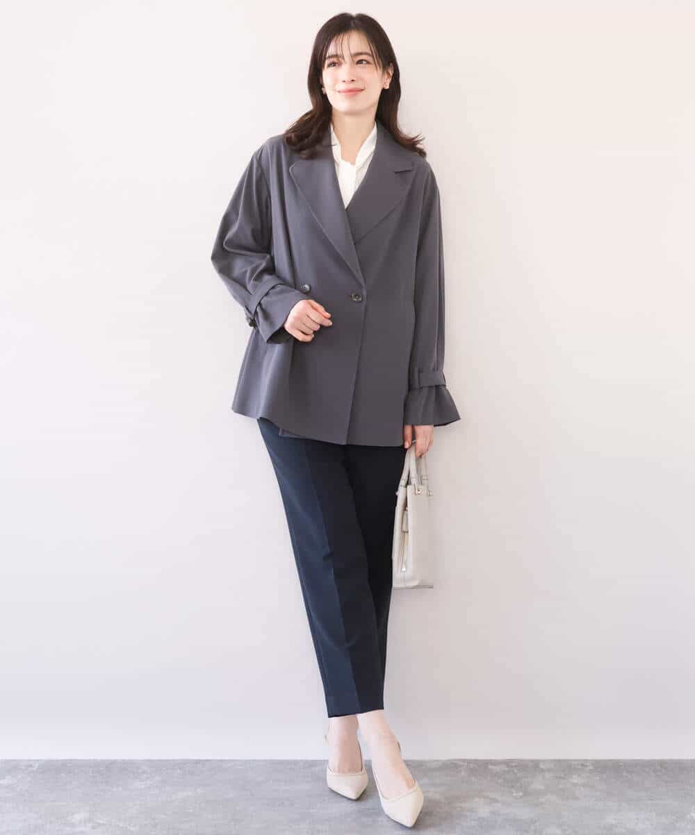 FIJFD08130 OFUON le MK(オフオン　ル　エムケー) ショート丈ツイルトレンチコート/洗える/WEB限定サイズあり ベージュ