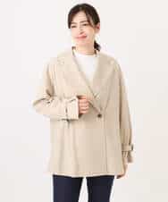 FIJFD08130 OFUON le MK(オフオン　ル　エムケー) ショート丈ツイルトレンチコート/洗える/WEB限定サイズあり ベージュ