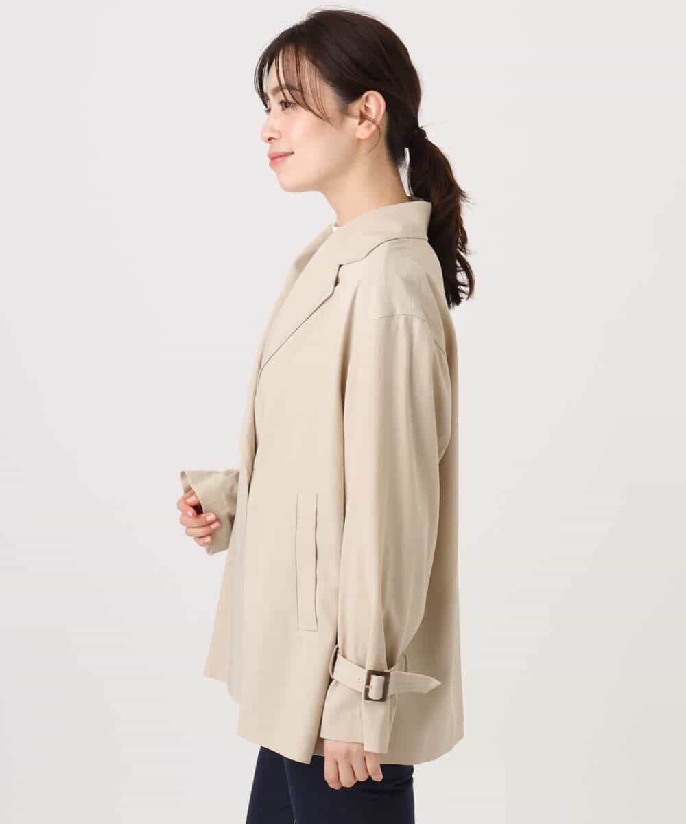 FIJFD08130 OFUON le MK(オフオン　ル　エムケー) ショート丈ツイルトレンチコート/洗える/WEB限定サイズあり ベージュ