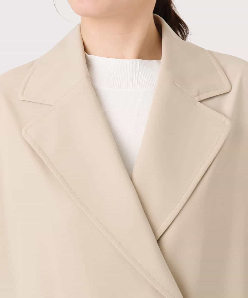 FIJFD08130 OFUON le MK(オフオン　ル　エムケー) ショート丈ツイルトレンチコート/洗える/WEB限定サイズあり ベージュ