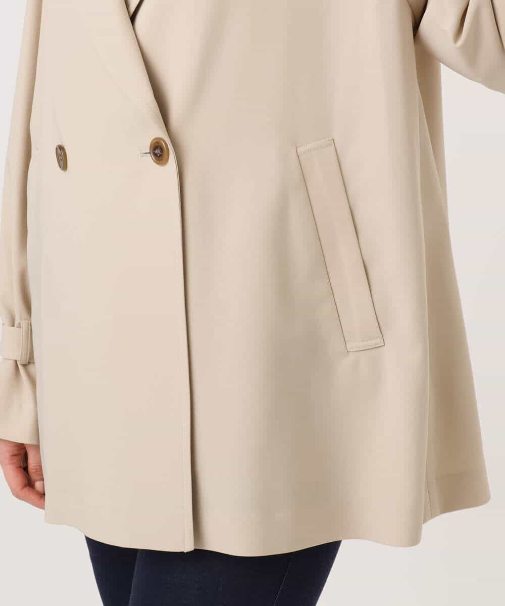 FIJFD08130 OFUON le MK(オフオン　ル　エムケー) ショート丈ツイルトレンチコート/洗える/WEB限定サイズあり ベージュ