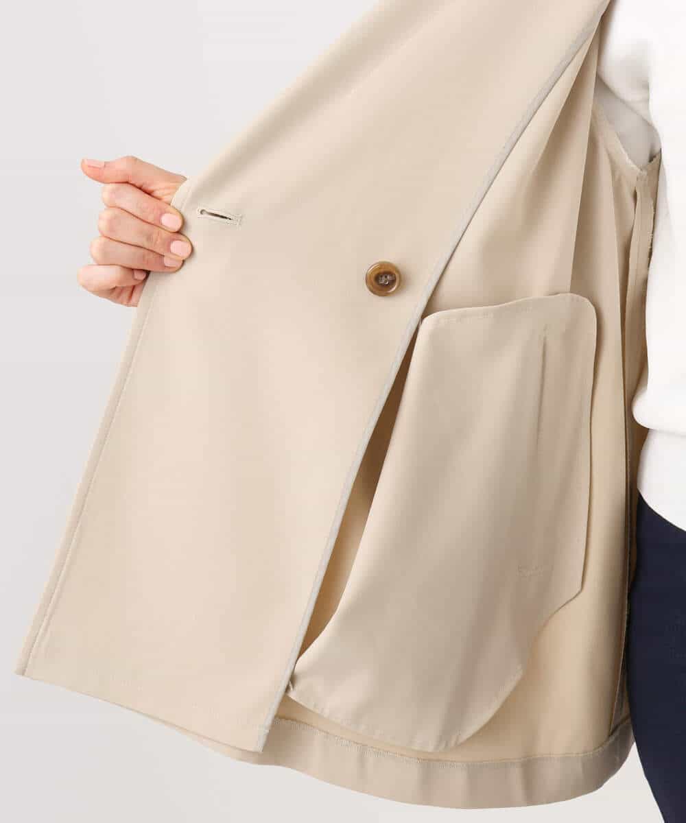 FIJFD08130 OFUON le MK(オフオン　ル　エムケー) ショート丈ツイルトレンチコート/洗える/WEB限定サイズあり ベージュ