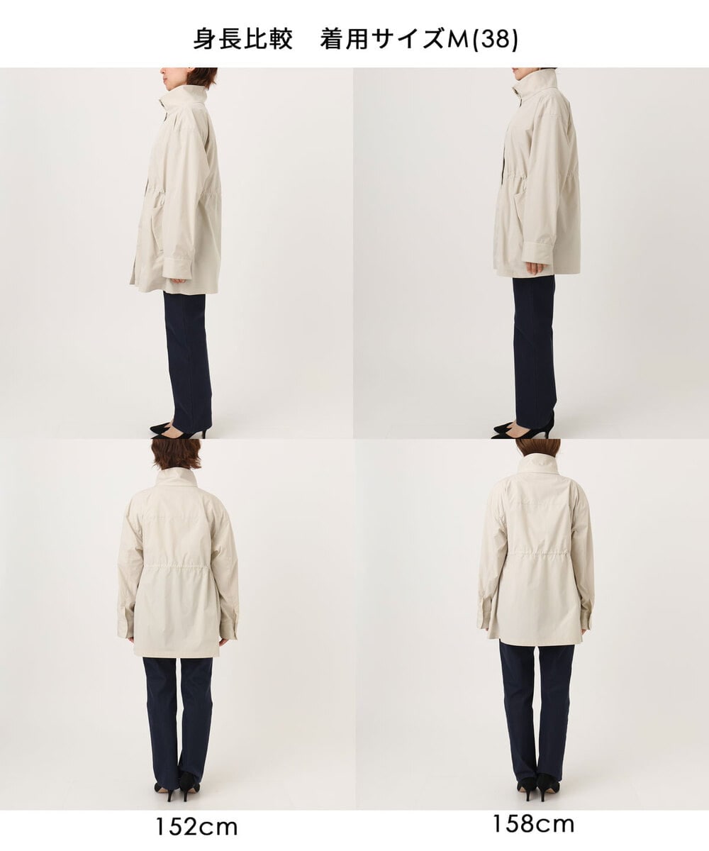 FIJFD09140 OFUON le MK(オフオン　ル　エムケー) スタンドカラーライトブルゾン/洗える/WEB限定サイズあり ベージュ