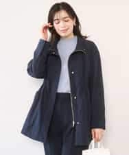 FIJFD09140 OFUON le MK(オフオン　ル　エムケー) スタンドカラーライトブルゾン/洗える/WEB限定サイズあり ネイビー