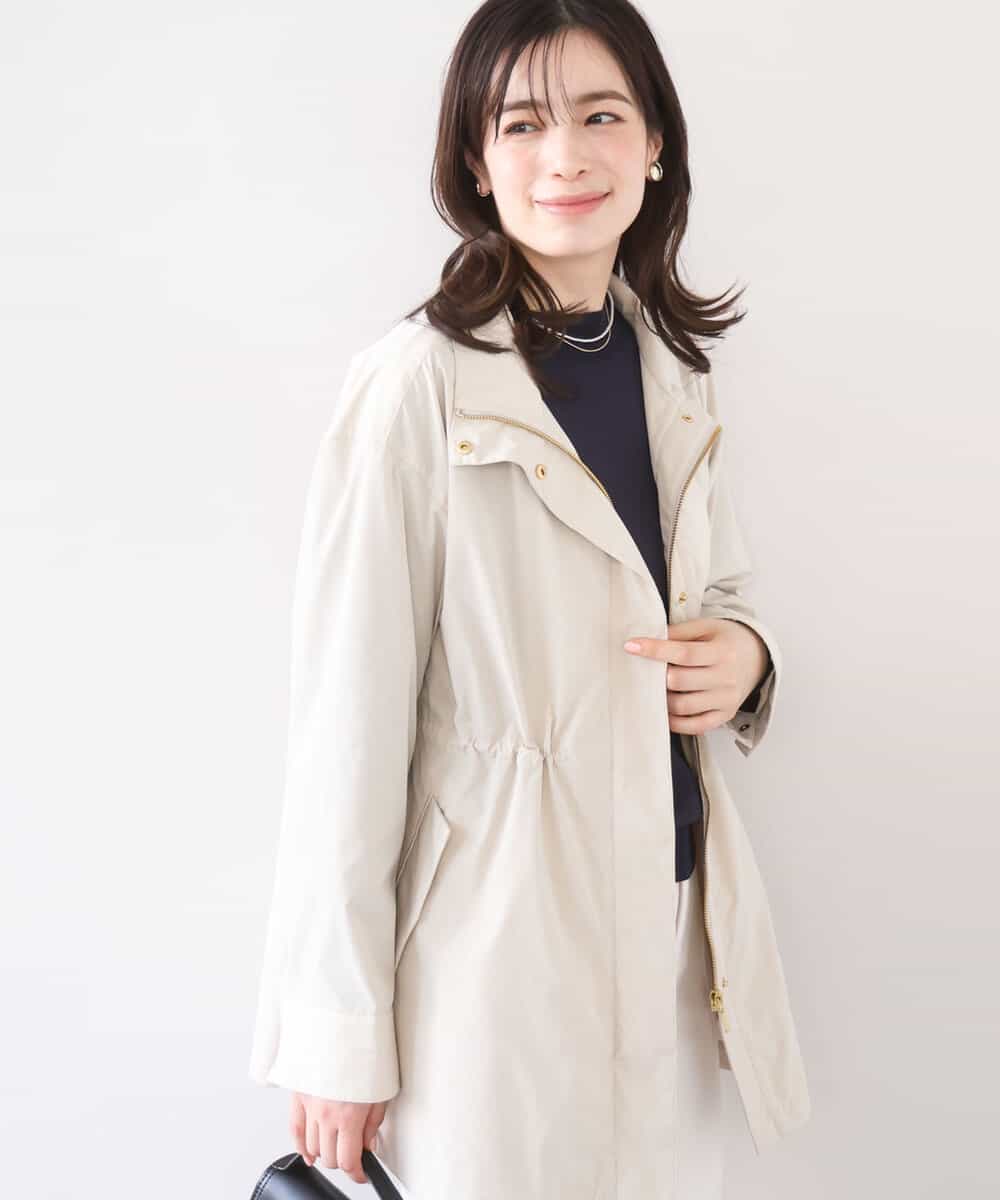 FIJFD09140 OFUON le MK(オフオン　ル　エムケー) スタンドカラーライトブルゾン/洗える/WEB限定サイズあり ベージュ