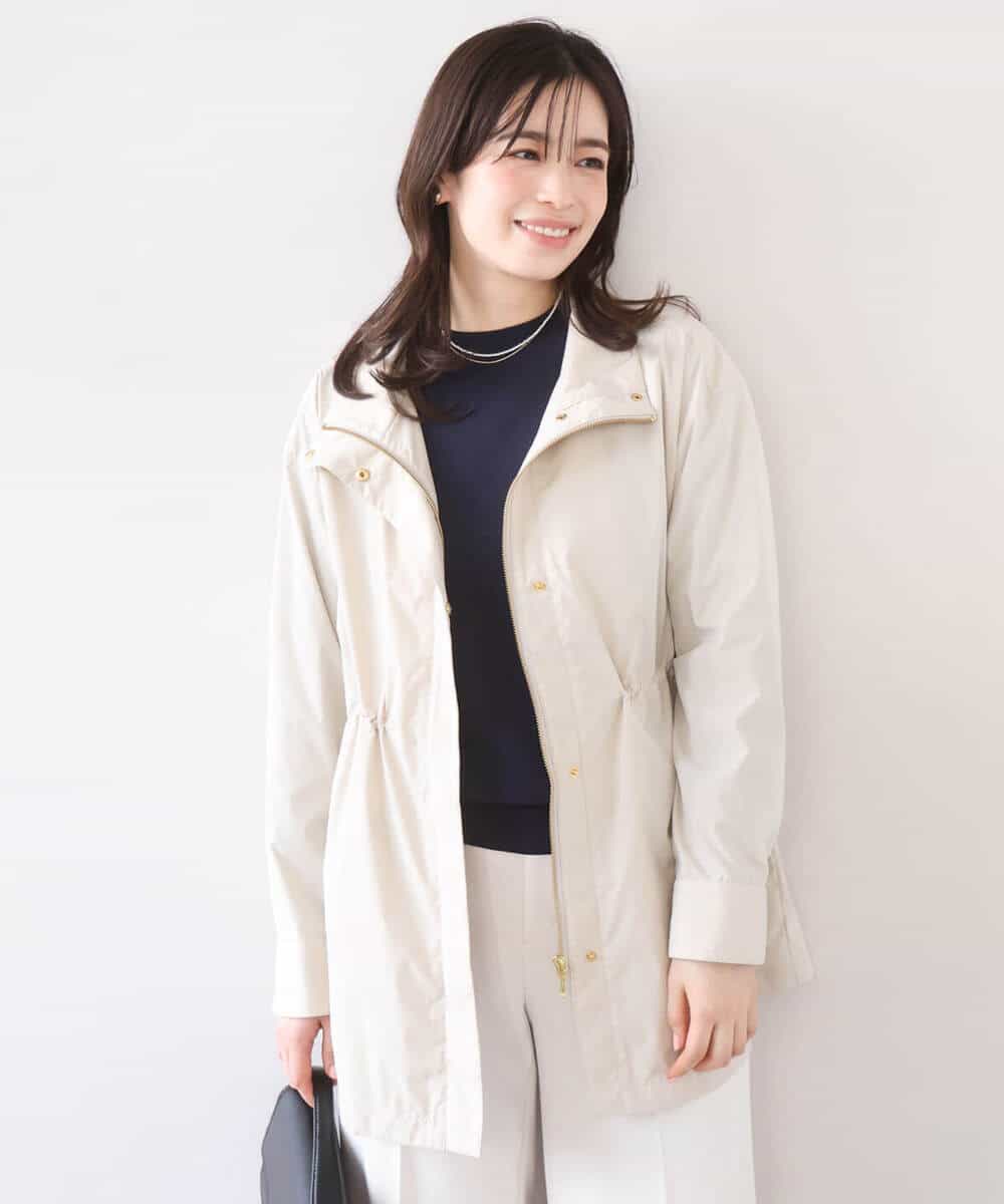 FIJFD09140 OFUON le MK(オフオン　ル　エムケー) スタンドカラーライトブルゾン/洗える/WEB限定サイズあり ベージュ