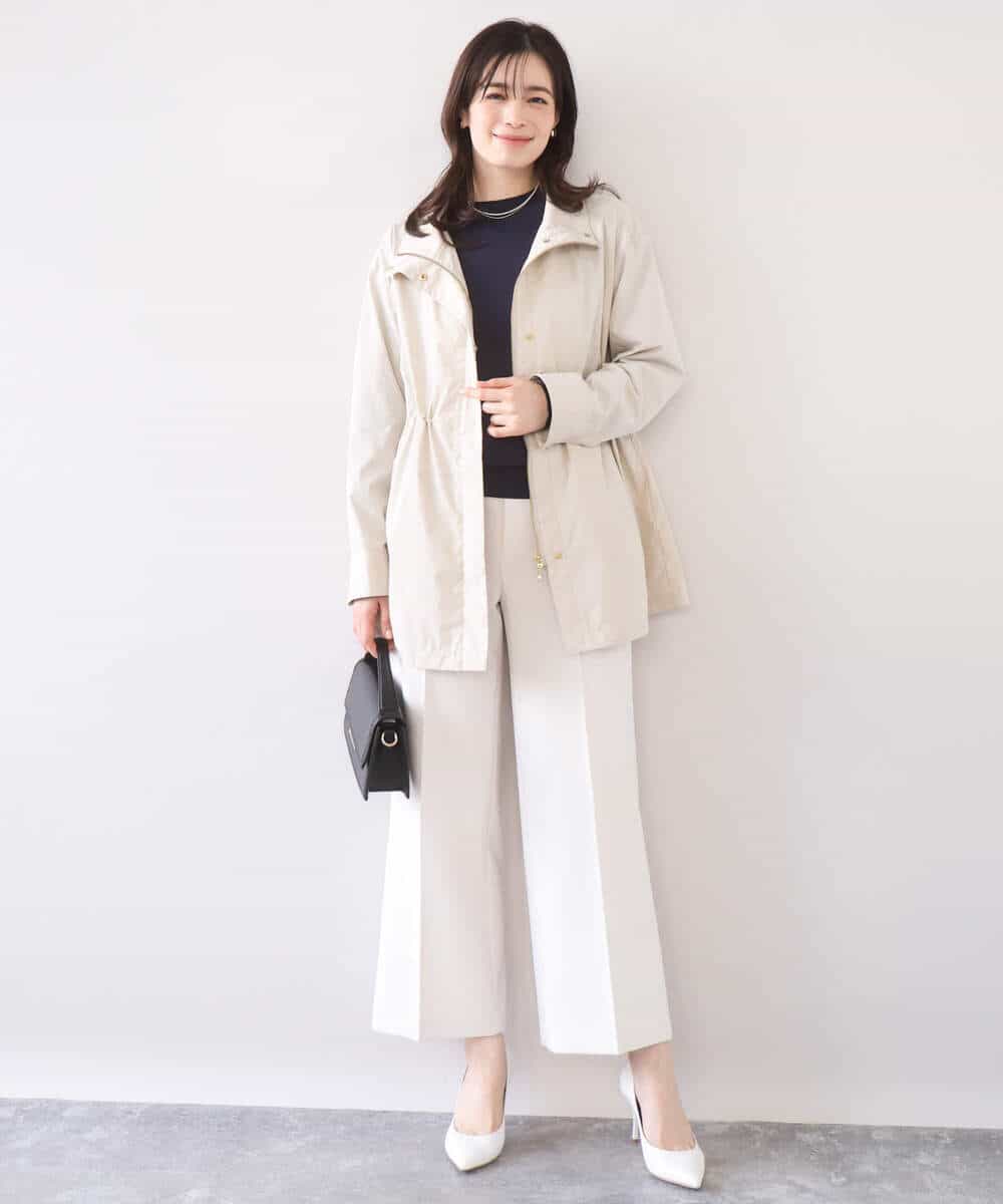 FIJFD09140 OFUON le MK(オフオン　ル　エムケー) スタンドカラーライトブルゾン/洗える/WEB限定サイズあり ベージュ