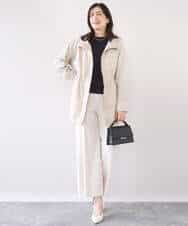 FIJFD09140 OFUON le MK(オフオン　ル　エムケー) スタンドカラーライトブルゾン/洗える/WEB限定サイズあり ベージュ