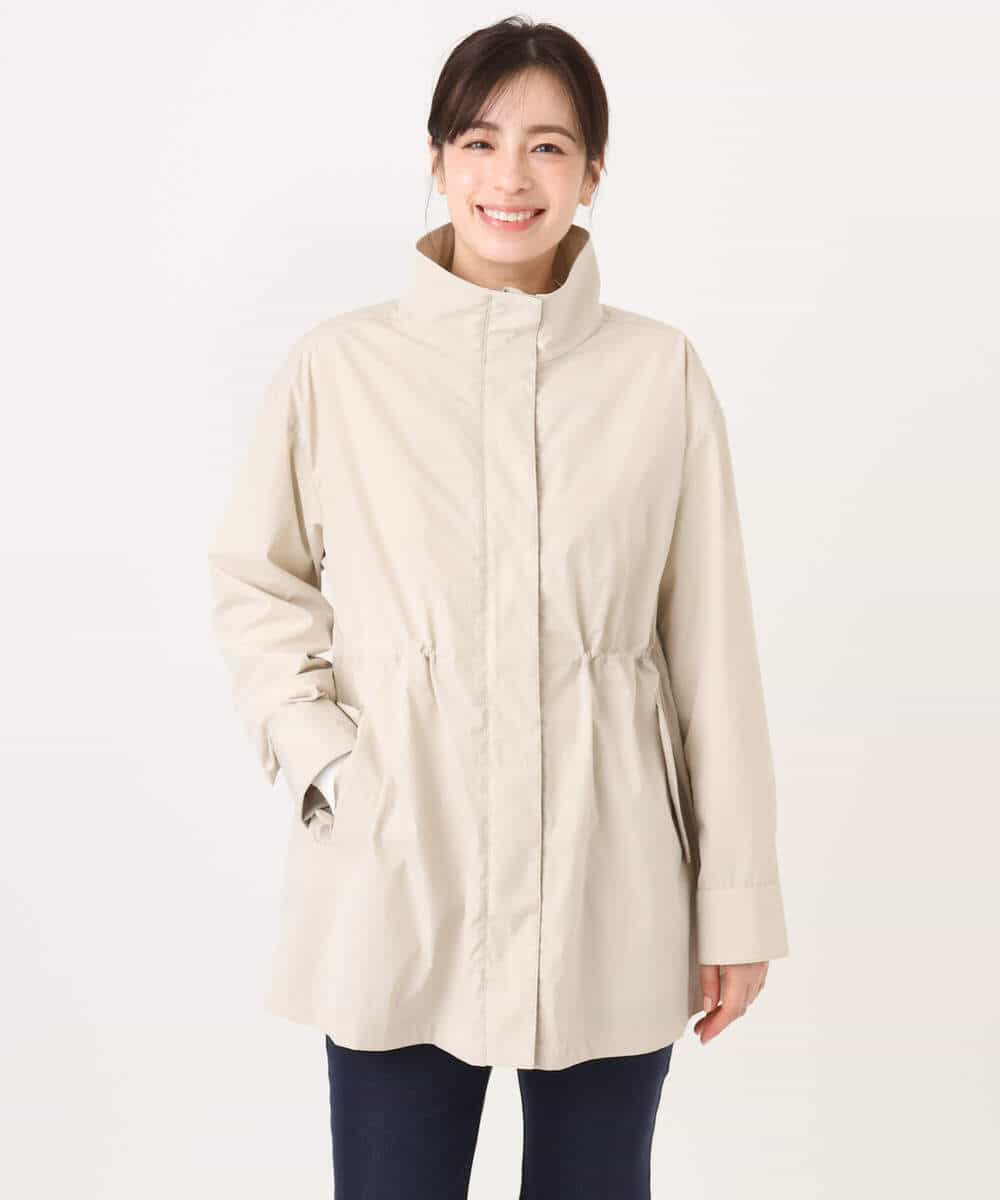 FIJFD09140 OFUON le MK(オフオン　ル　エムケー) スタンドカラーライトブルゾン/洗える/WEB限定サイズあり ベージュ