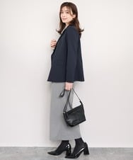 FIJGA44120 OFUON le MK(オフオン　ル　エムケー) ダブルブレストジャケット/洗える/WEB限定サイズあり ライトグレー