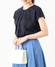 FIKHA41054 OFUON le MK(オフオン　ル　エムケー) コットン天竺カットソー/洗える/WEB限定サイズあり ネイビー