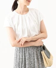 FIKHA41054 OFUON le MK(オフオン　ル　エムケー) コットン天竺カットソー/洗える/WEB限定サイズあり ホワイト