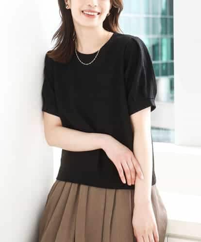 FIKJA01054 OFUON le MK ふくれシャーリングパフスリーブトップス/洗える/WEB限定サイズあり