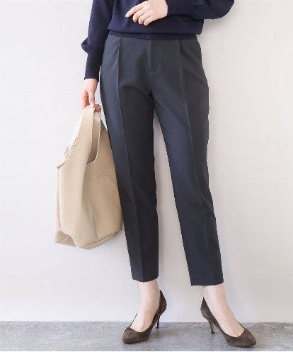 FILAD14080  [名品シリーズ]ストレッチテーパードパンツ（ストライプ・無地）