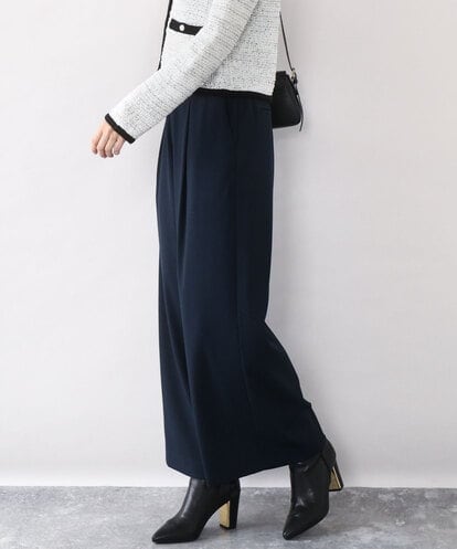 FILAD21090 OFUON le MK ストレッチワイドストレートパンツ/洗える