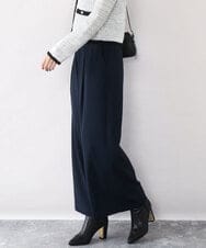 FILAD21090 OFUON le MK(オフオン ル エムケー) ストレッチワイドストレートパンツ/洗える ネイビー