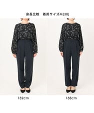 FILFD03090 OFUON le MK(オフオン　ル　エムケー) ダブルクロス テーパードパンツ/洗える ベージュ