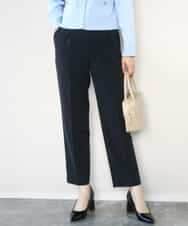 FILFD03090 OFUON le MK(オフオン　ル　エムケー) ダブルクロス テーパードパンツ/洗える ネイビー