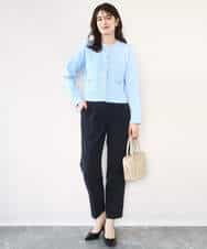 FILFD03090 OFUON le MK(オフオン　ル　エムケー) ダブルクロス テーパードパンツ/洗える ベージュ