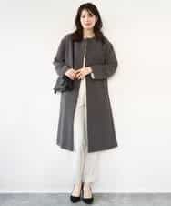 FILFD03090 OFUON le MK(オフオン　ル　エムケー) ダブルクロス テーパードパンツ/洗える ベージュ