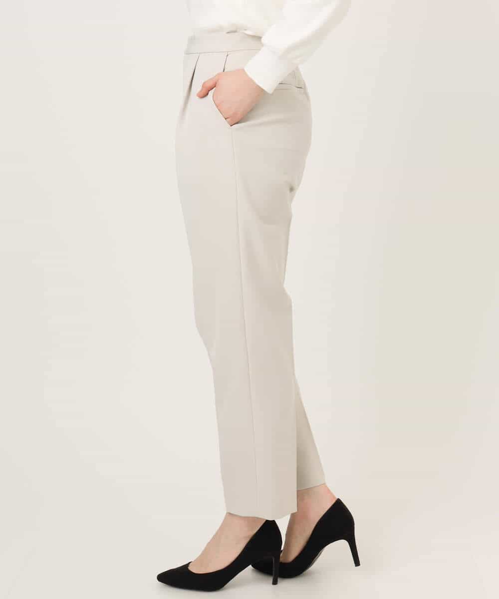 FILFD03090 OFUON le MK(オフオン　ル　エムケー) ダブルクロス テーパードパンツ/洗える ベージュ