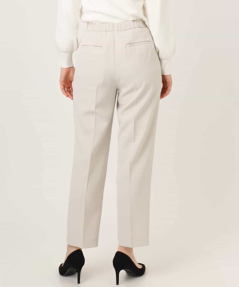 FILFD03090 OFUON le MK(オフオン　ル　エムケー) ダブルクロス テーパードパンツ/洗える ベージュ