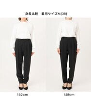 FILFD14080 OFUON le MK(オフオン　ル　エムケー) [名品シリーズ]ストレッチテーパードパンツ/洗える ライトベージュ