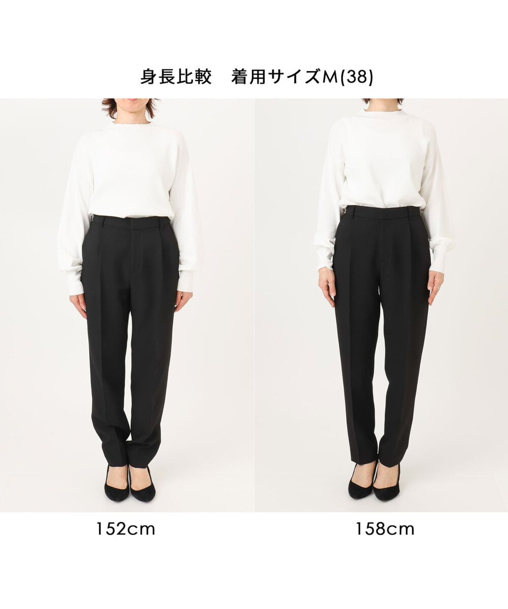 FILFD14080 OFUON le MK(オフオン　ル　エムケー) [名品シリーズ]ストレッチテーパードパンツ/洗える ライトベージュ