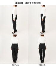 FILFD14080 OFUON le MK(オフオン　ル　エムケー) [名品シリーズ]ストレッチテーパードパンツ/洗える ライトベージュ