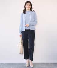 FILFD14080 OFUON le MK(オフオン　ル　エムケー) [名品シリーズ]ストレッチテーパードパンツ/洗える ライトベージュ