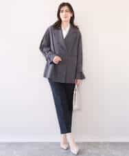 FILFD14080 OFUON le MK(オフオン　ル　エムケー) [名品シリーズ]ストレッチテーパードパンツ/洗える ライトベージュ