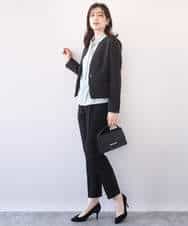 FILFD14080 OFUON le MK(オフオン　ル　エムケー) [名品シリーズ]ストレッチテーパードパンツ/洗える ライトベージュ