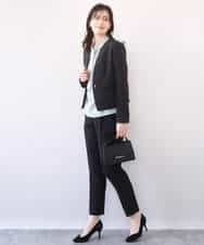 FILFD14080 OFUON le MK(オフオン　ル　エムケー) [名品シリーズ]ストレッチテーパードパンツ/洗える ライトベージュ