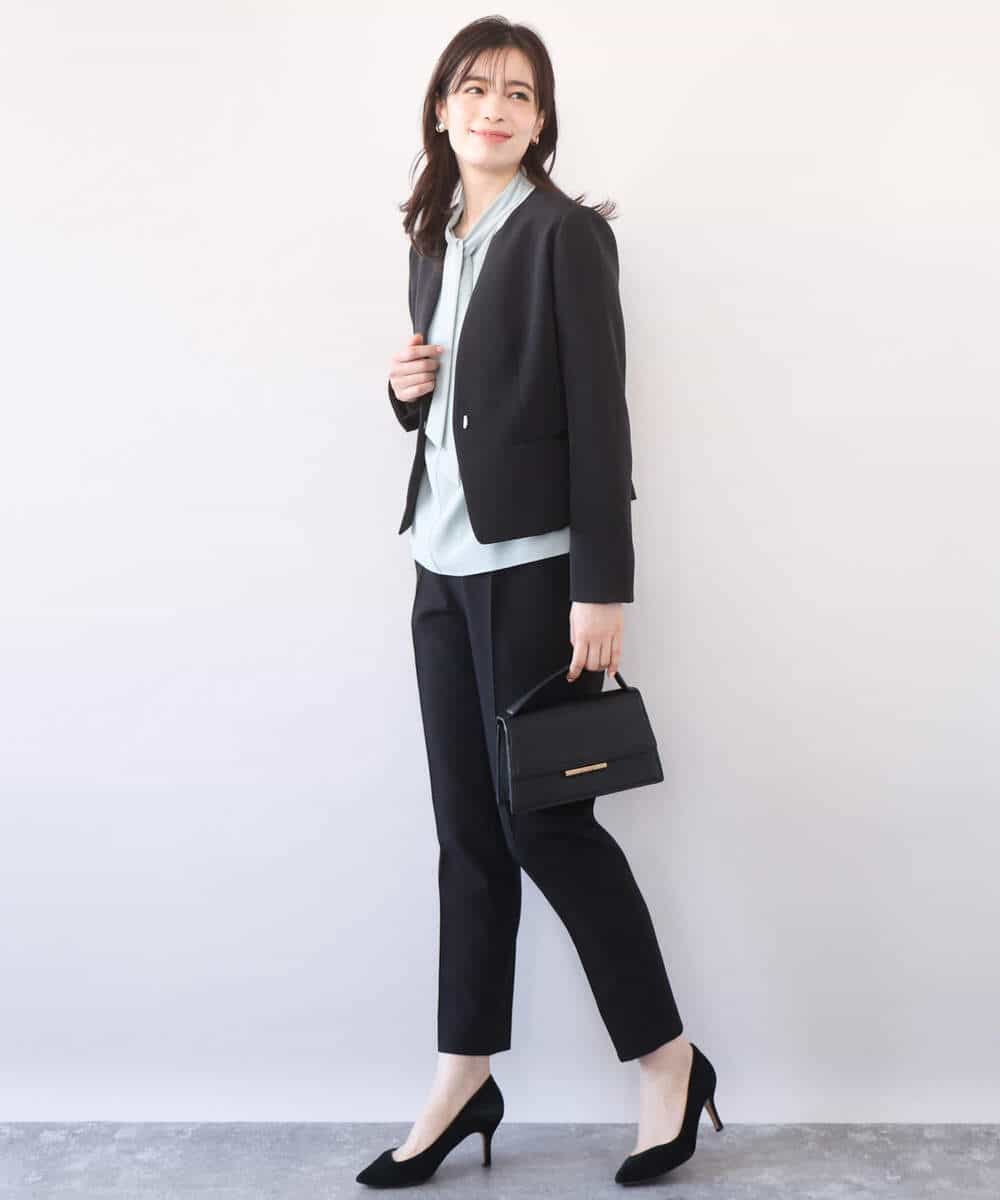 FILFD14080 OFUON le MK(オフオン　ル　エムケー) [名品シリーズ]ストレッチテーパードパンツ/洗える ライトベージュ