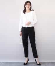 FILFD14080 OFUON le MK(オフオン　ル　エムケー) [名品シリーズ]ストレッチテーパードパンツ/洗える ライトベージュ