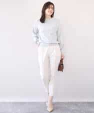 FILFD14080 OFUON le MK(オフオン　ル　エムケー) [名品シリーズ]ストレッチテーパードパンツ/洗える ライトベージュ