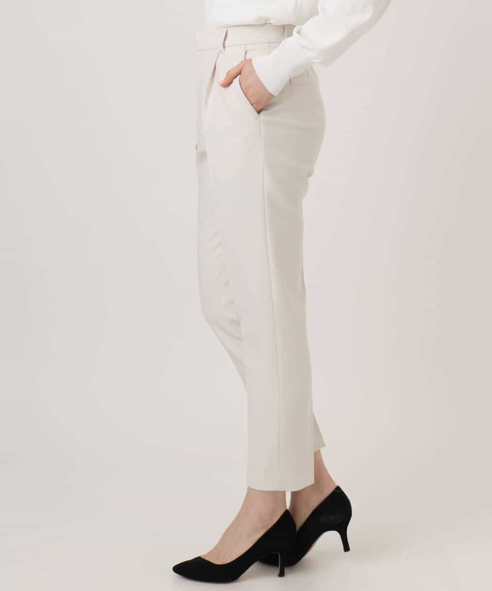 FILFD14080 OFUON le MK(オフオン　ル　エムケー) [名品シリーズ]ストレッチテーパードパンツ/洗える ライトベージュ