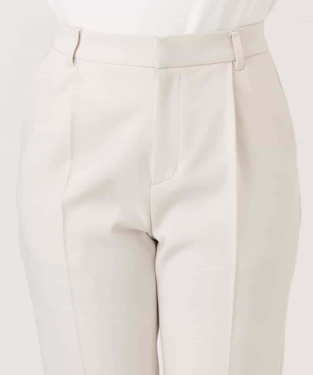 FILFD14080 OFUON le MK(オフオン　ル　エムケー) [名品シリーズ]ストレッチテーパードパンツ/洗える ライトベージュ