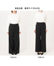 FILFD15090 OFUON le MK(オフオン　ル　エムケー) [名品シリーズ]ストレッチワイドパンツ/洗える ライトベージュ