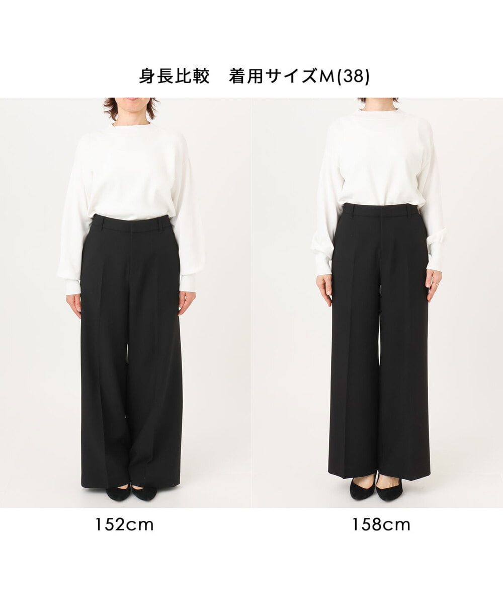 FILFD15090 OFUON le MK(オフオン　ル　エムケー) [名品シリーズ]ストレッチワイドパンツ/洗える ライトベージュ