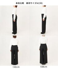 FILFD15090 OFUON le MK(オフオン　ル　エムケー) [名品シリーズ]ストレッチワイドパンツ/洗える ライトベージュ